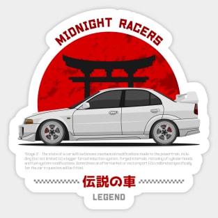 Tuner White EVO V JDM Sticker